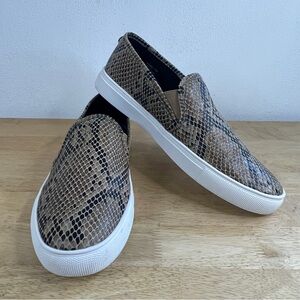 Steve Madden Women's Symba Snake Print Slip On Sneakers